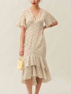 Rihoas Backless Fishtail Floral Dress